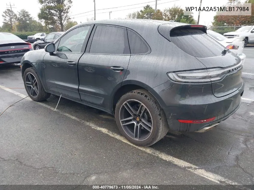 2021 Porsche Macan VIN: WP1AA2A51MLB17984 Lot: 40779673