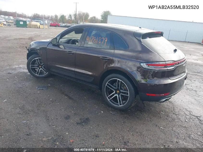 2021 Porsche Macan S VIN: WP1AB2A55MLB32520 Lot: 40781879