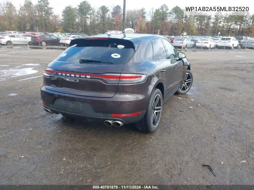 2021 Porsche Macan S VIN: WP1AB2A55MLB32520 Lot: 40781879