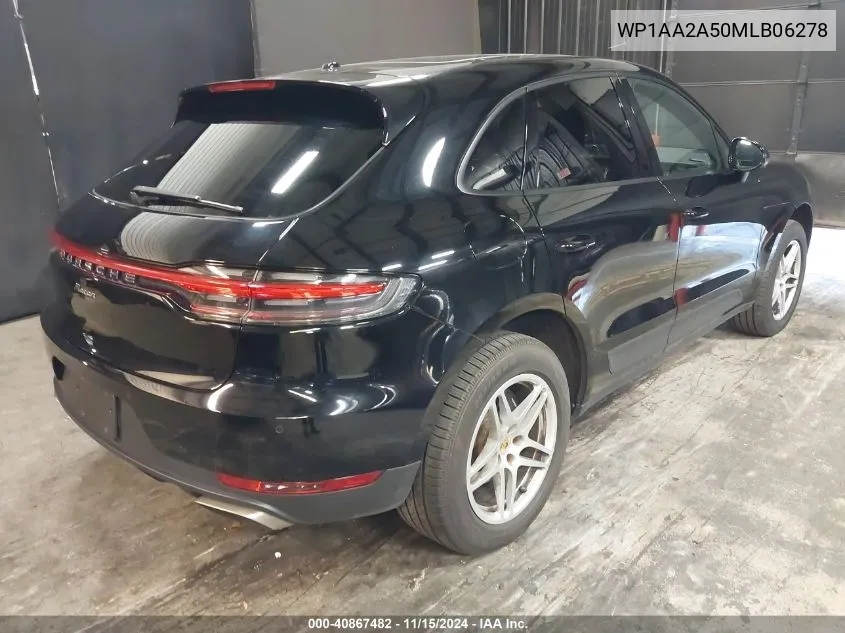 2021 Porsche Macan VIN: WP1AA2A50MLB06278 Lot: 40867482