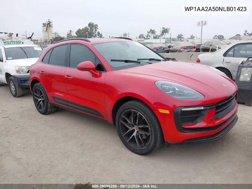 2022 Porsche Macan VIN: WP1AA2A50NLB01423 Lot: 39596286