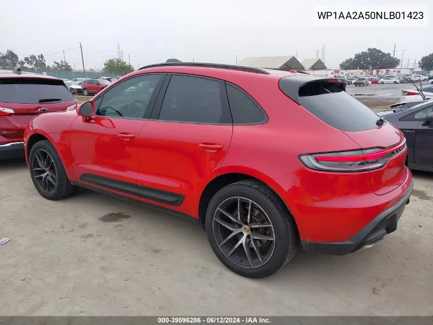 2022 Porsche Macan VIN: WP1AA2A50NLB01423 Lot: 39596286