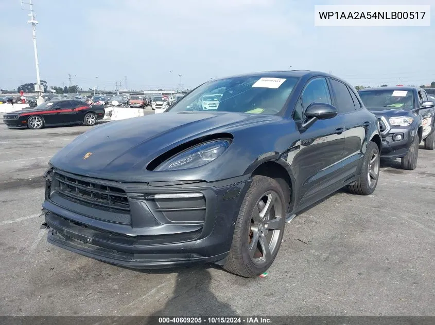 2022 Porsche Macan VIN: WP1AA2A54NLB00517 Lot: 40609205