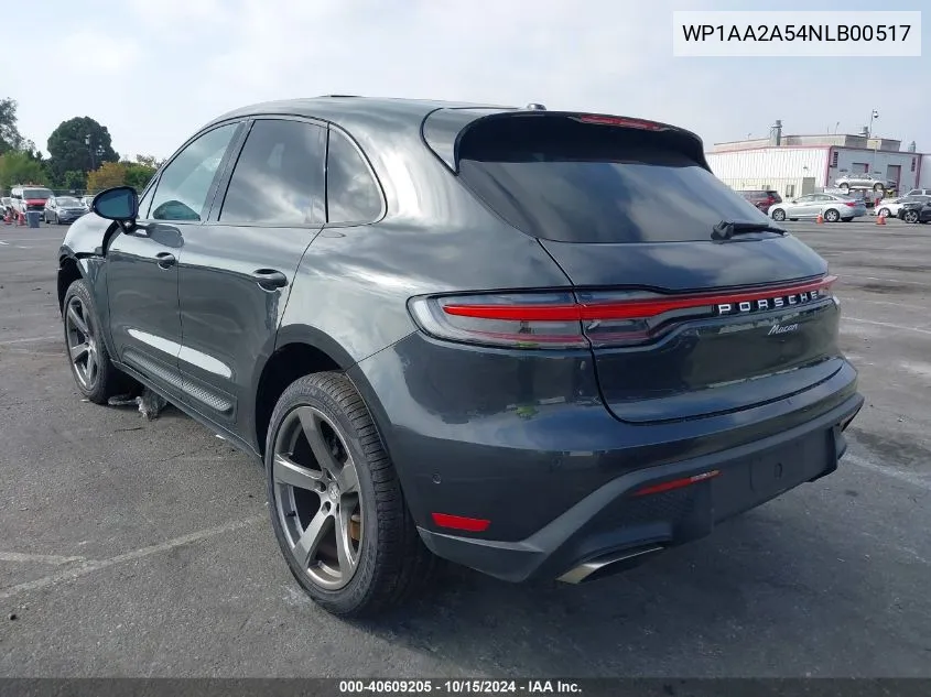 2022 Porsche Macan VIN: WP1AA2A54NLB00517 Lot: 40609205