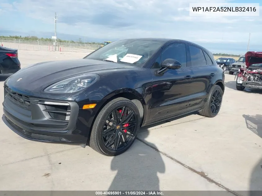 2022 Porsche Macan Gts VIN: WP1AF2A52NLB32416 Lot: 40695901