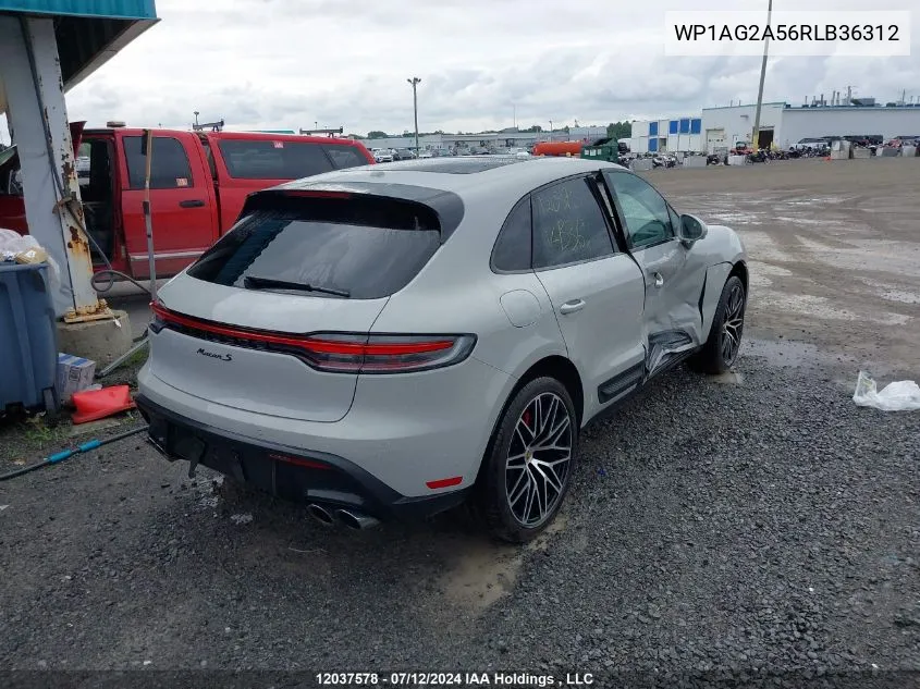 2024 Porsche Macan S VIN: WP1AG2A56RLB36312 Lot: 12037578