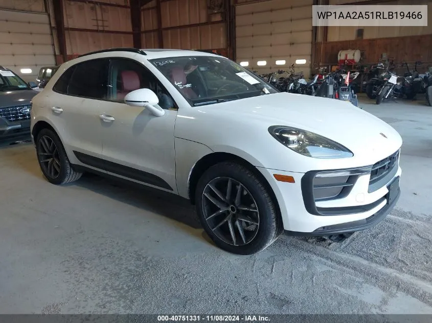 2024 Porsche Macan T VIN: WP1AA2A51RLB19466 Lot: 40751331