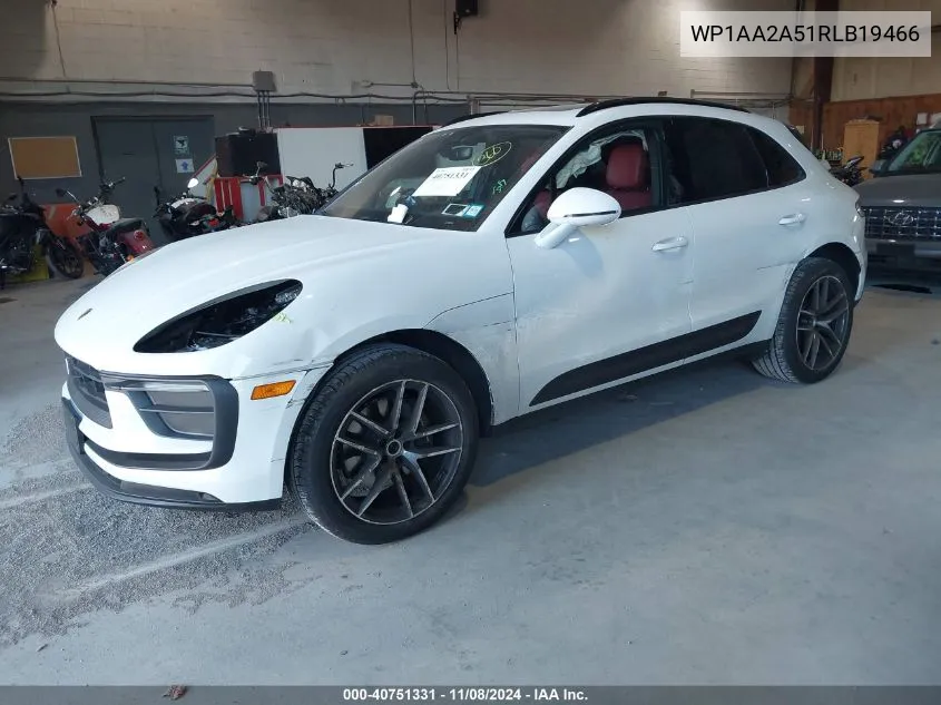 2024 Porsche Macan T VIN: WP1AA2A51RLB19466 Lot: 40751331