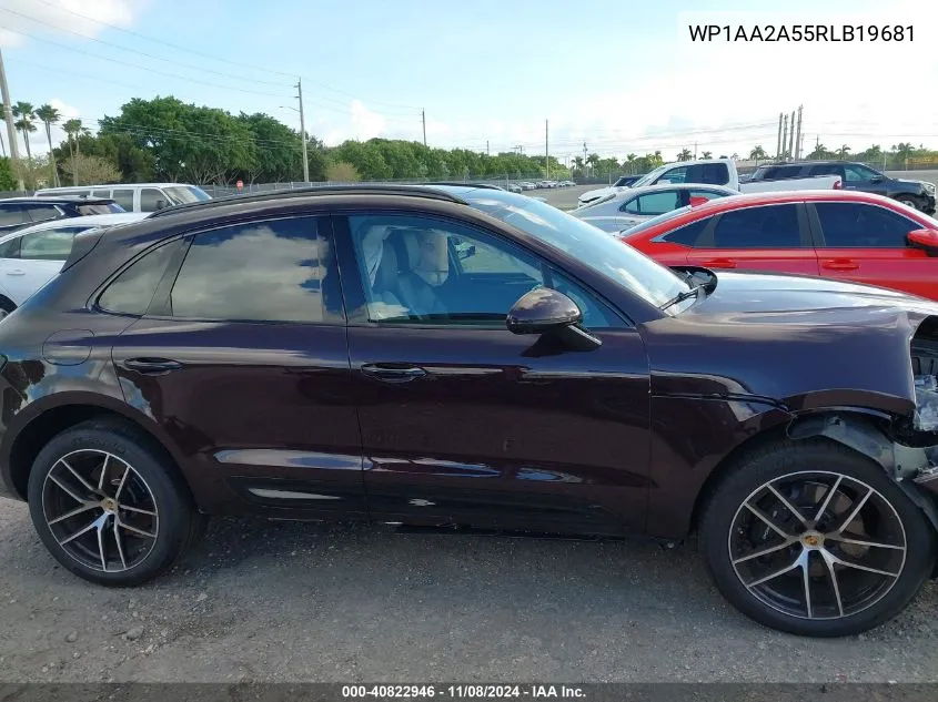 2024 Porsche Macan T VIN: WP1AA2A55RLB19681 Lot: 40822946