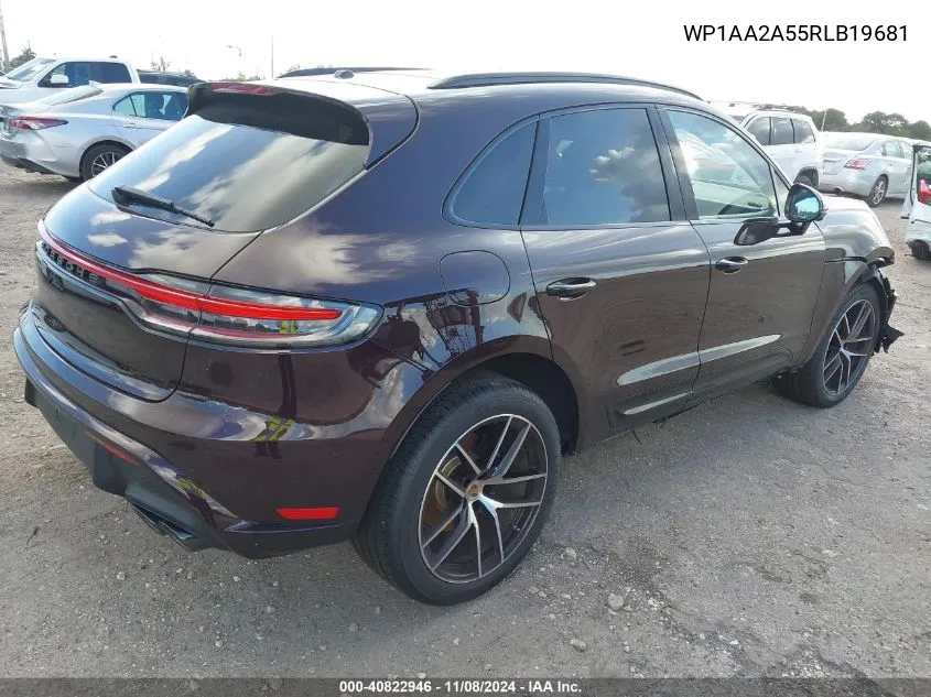 2024 Porsche Macan T VIN: WP1AA2A55RLB19681 Lot: 40822946