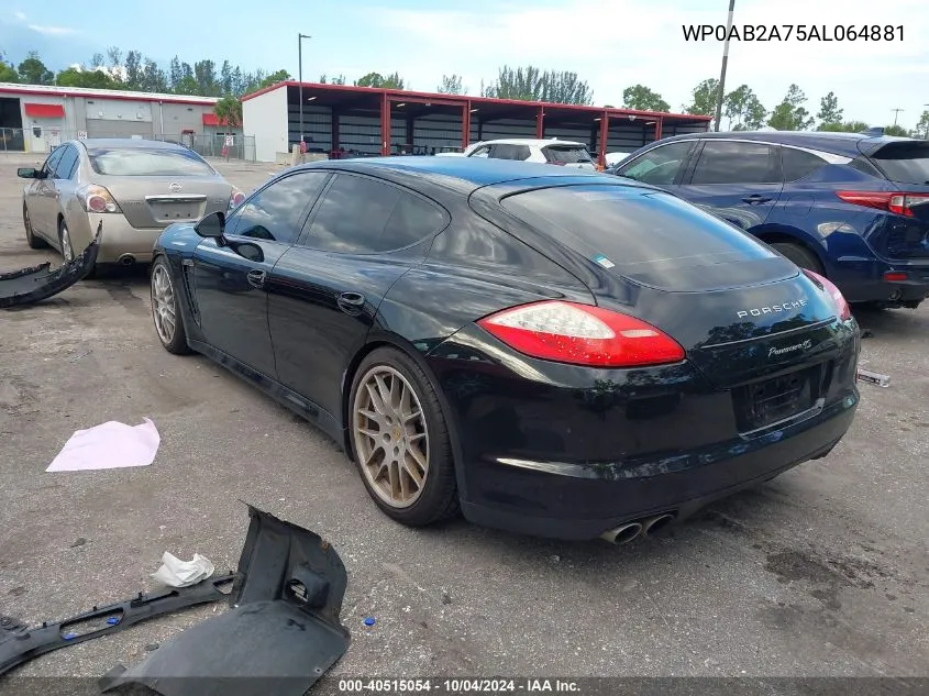 2010 Porsche Panamera 4S/S VIN: WP0AB2A75AL064881 Lot: 40515054