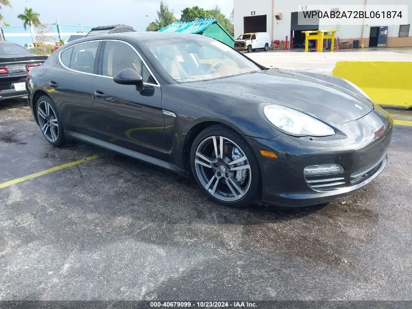 2011 Porsche Panamera S VIN: WP0AB2A72BL061874 Lot: 40679099