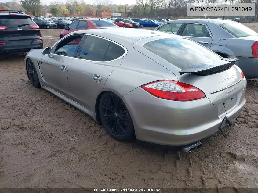 2011 Porsche Panamera Turbo VIN: WP0AC2A74BL091049 Lot: 40798899