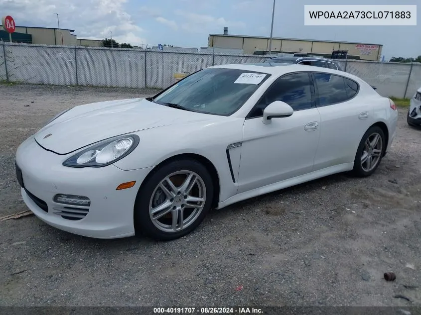 2012 Porsche Panamera 4 VIN: WP0AA2A73CL071883 Lot: 40191707