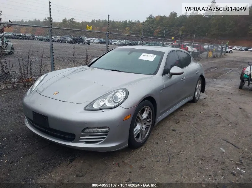 2012 Porsche Panamera 2/4 VIN: WP0AA2A75CL014049 Lot: 40553107