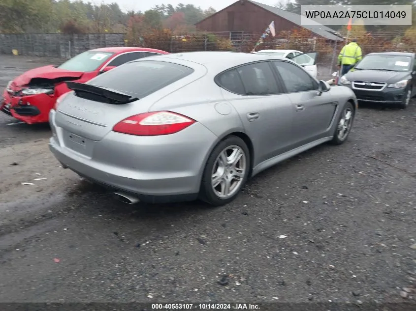 2012 Porsche Panamera 2/4 VIN: WP0AA2A75CL014049 Lot: 40553107