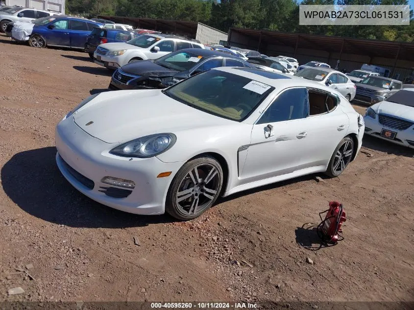 2012 Porsche Panamera S VIN: WP0AB2A73CL061531 Lot: 40595260