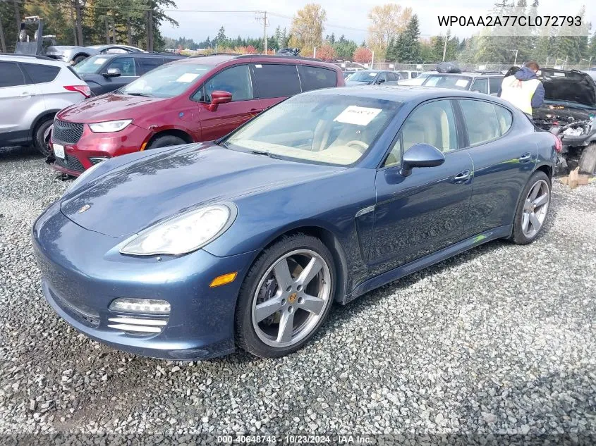 2012 Porsche Panamera 4 VIN: WP0AA2A77CL072793 Lot: 40648743