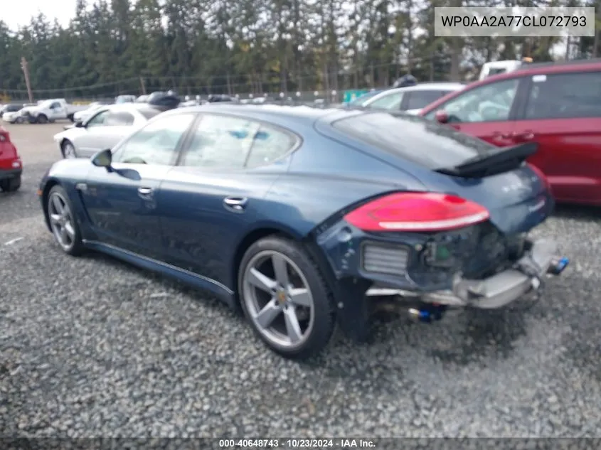 2012 Porsche Panamera 4 VIN: WP0AA2A77CL072793 Lot: 40648743