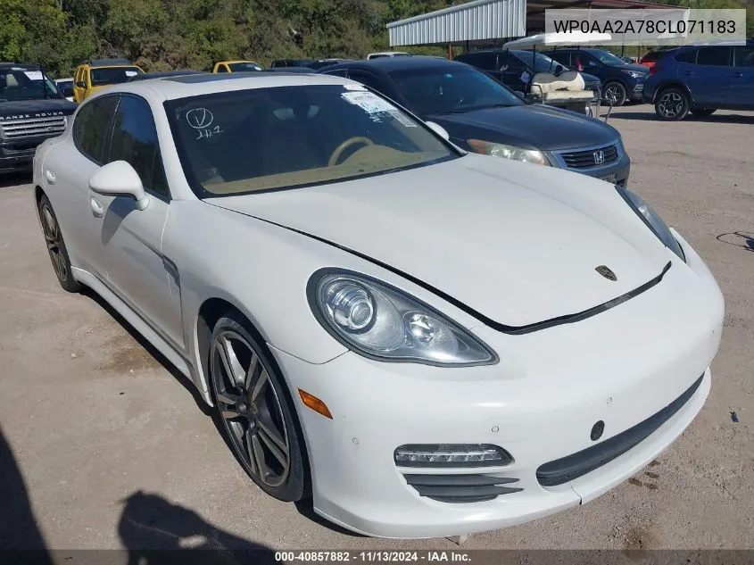 2012 Porsche Panamera 4 VIN: WP0AA2A78CL071183 Lot: 40857882