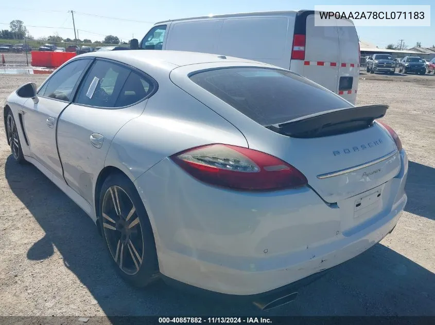 2012 Porsche Panamera 4 VIN: WP0AA2A78CL071183 Lot: 40857882