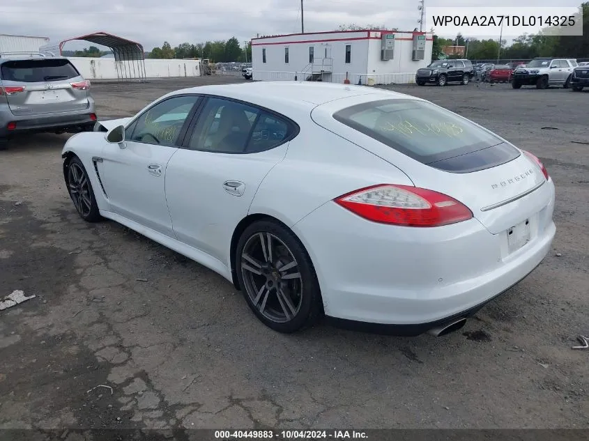 2013 Porsche Panamera 4 VIN: WP0AA2A71DL014325 Lot: 40449883