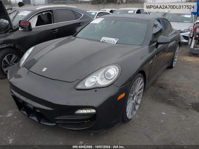 2013 Porsche Panamera 4 VIN: WP0AA2A70DL017524 Lot: 40452566