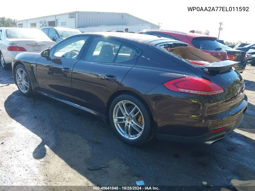 2014 Porsche Panamera 4 VIN: WP0AA2A77EL011592 Lot: 40641048