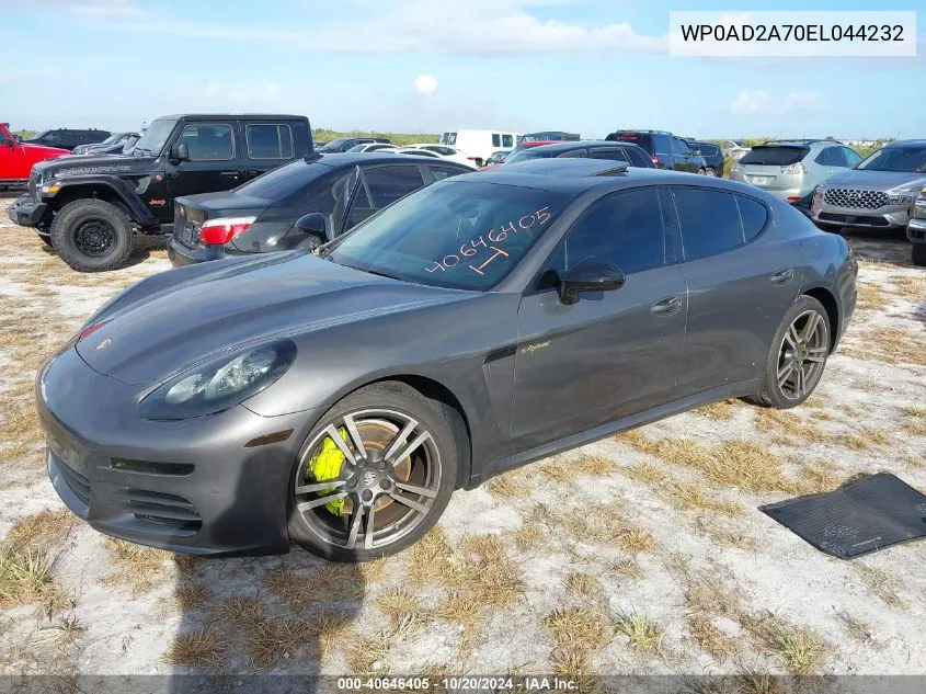 2014 Porsche Panamera S Hybrid VIN: WP0AD2A70EL044232 Lot: 40646405