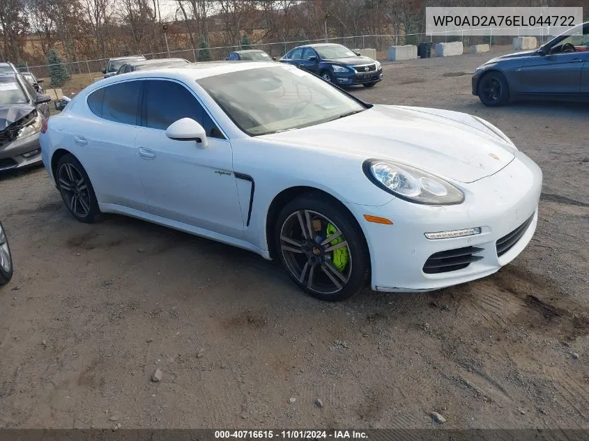 2014 Porsche Panamera E-Hybrid S VIN: WP0AD2A76EL044722 Lot: 40716615