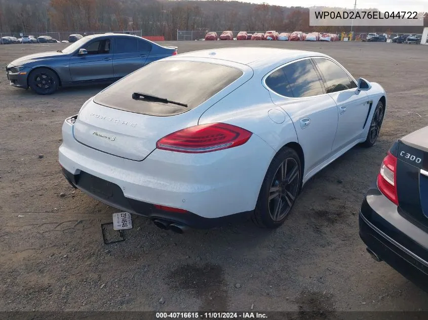 2014 Porsche Panamera E-Hybrid S VIN: WP0AD2A76EL044722 Lot: 40716615