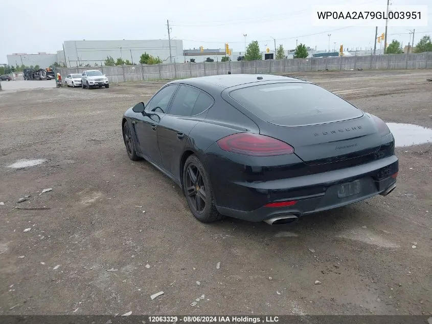 WP0AA2A79GL003951 2016 Porsche Panamera