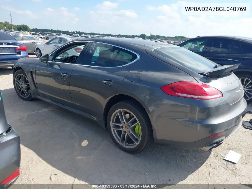 WP0AD2A78GL040769 2016 Porsche Panamera E-Hybrid S