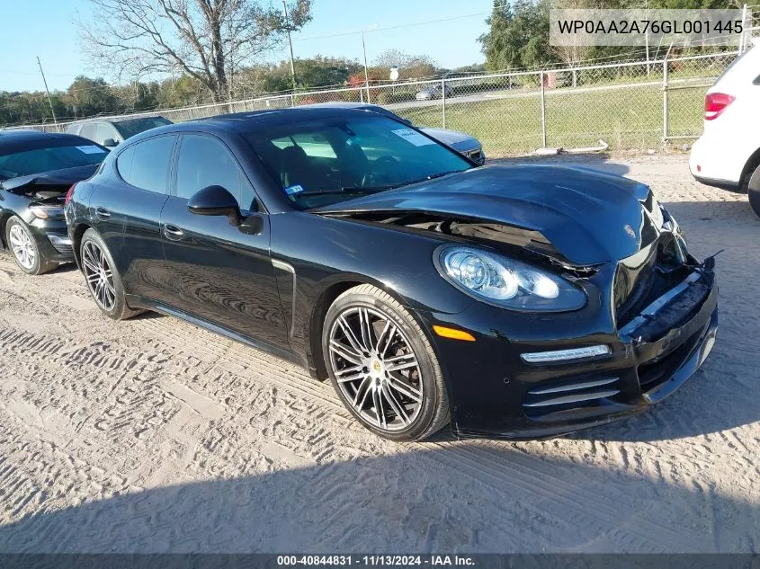 2016 Porsche Panamera 4 VIN: WP0AA2A76GL001445 Lot: 40844831