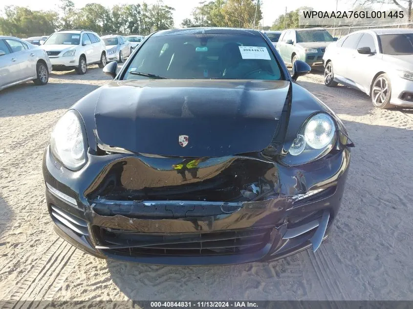 2016 Porsche Panamera 4 VIN: WP0AA2A76GL001445 Lot: 40844831