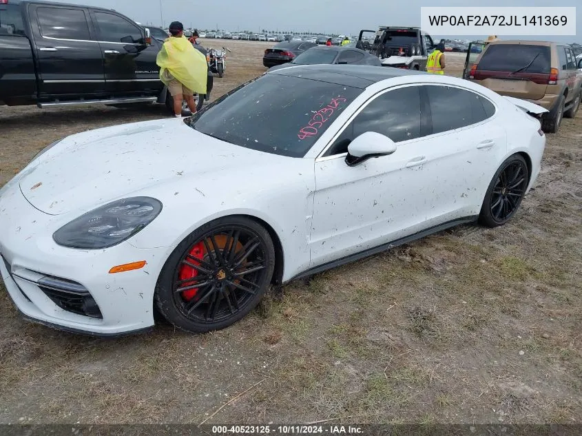 2018 Porsche Panamera Turbo VIN: WP0AF2A72JL141369 Lot: 40523125