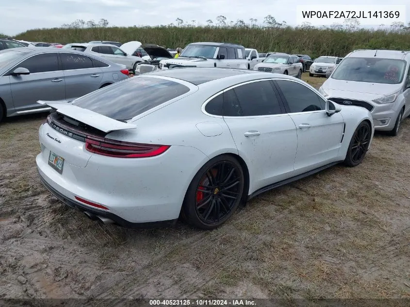 2018 Porsche Panamera Turbo VIN: WP0AF2A72JL141369 Lot: 40523125