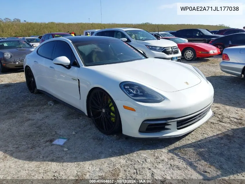 2018 Porsche Panamera 4 E-Hybrid VIN: WP0AE2A71JL177038 Lot: 40554852