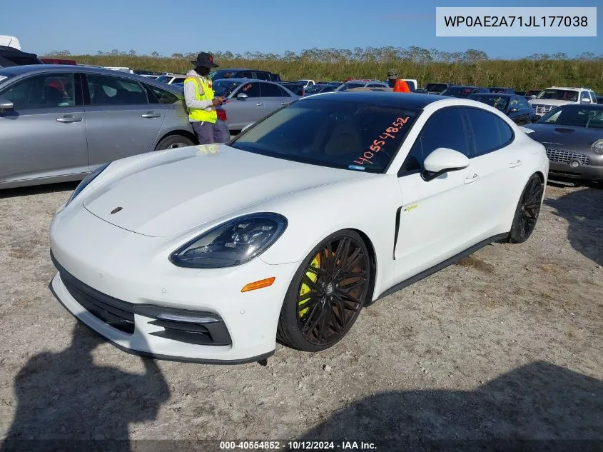 2018 Porsche Panamera 4 E-Hybrid VIN: WP0AE2A71JL177038 Lot: 40554852