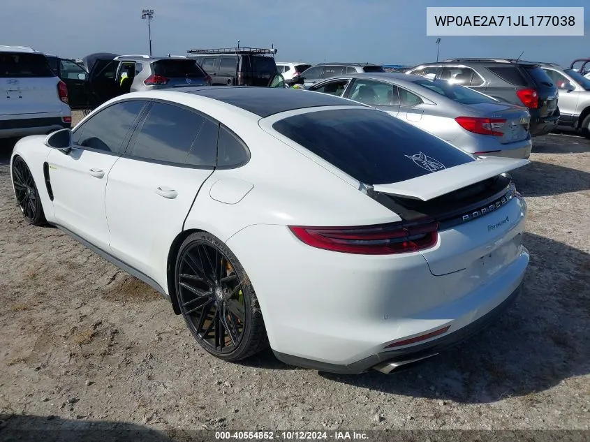 2018 Porsche Panamera 4 E-Hybrid VIN: WP0AE2A71JL177038 Lot: 40554852