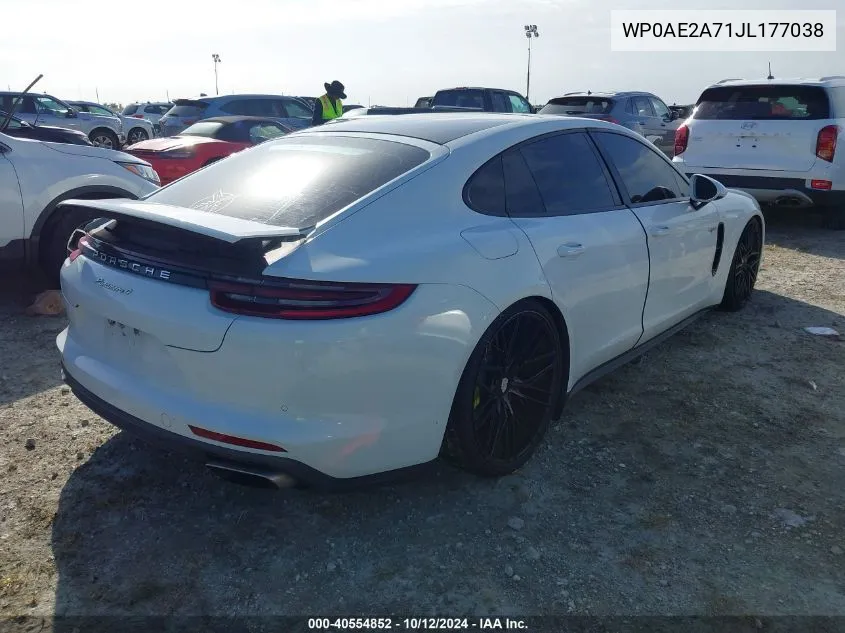 2018 Porsche Panamera 4 E-Hybrid VIN: WP0AE2A71JL177038 Lot: 40554852