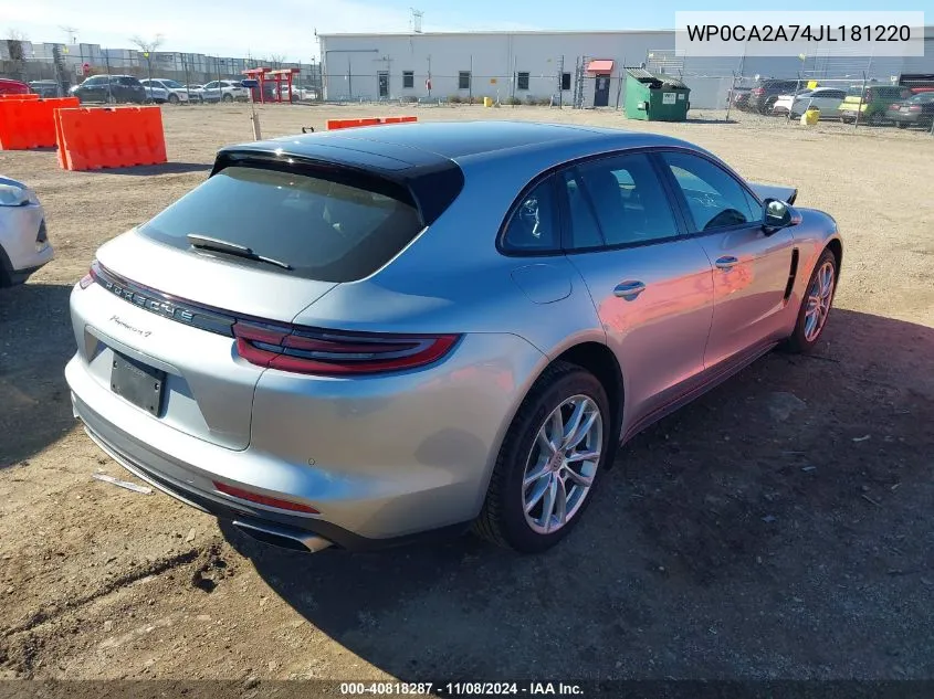 2018 Porsche Panamera Sport Turismo 4 VIN: WP0CA2A74JL181220 Lot: 40818287