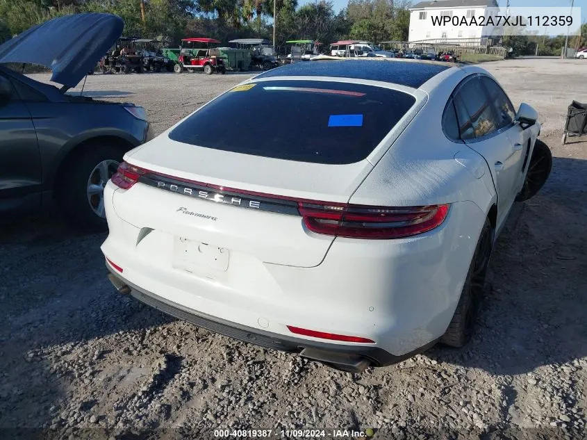 2018 Porsche Panamera 4 VIN: WP0AA2A7XJL112359 Lot: 40819387