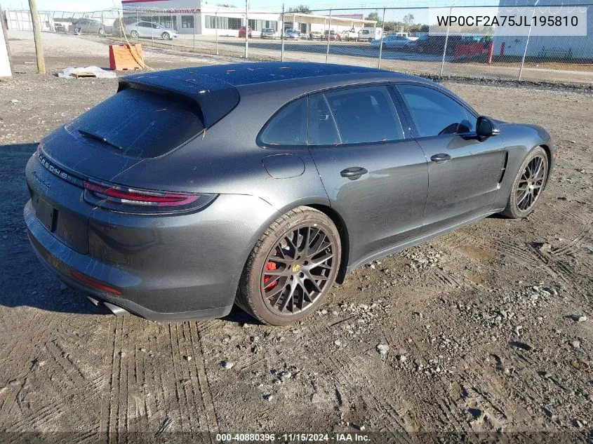 2018 Porsche Panamera Sport Turismo Turbo VIN: WP0CF2A75JL195810 Lot: 40880396