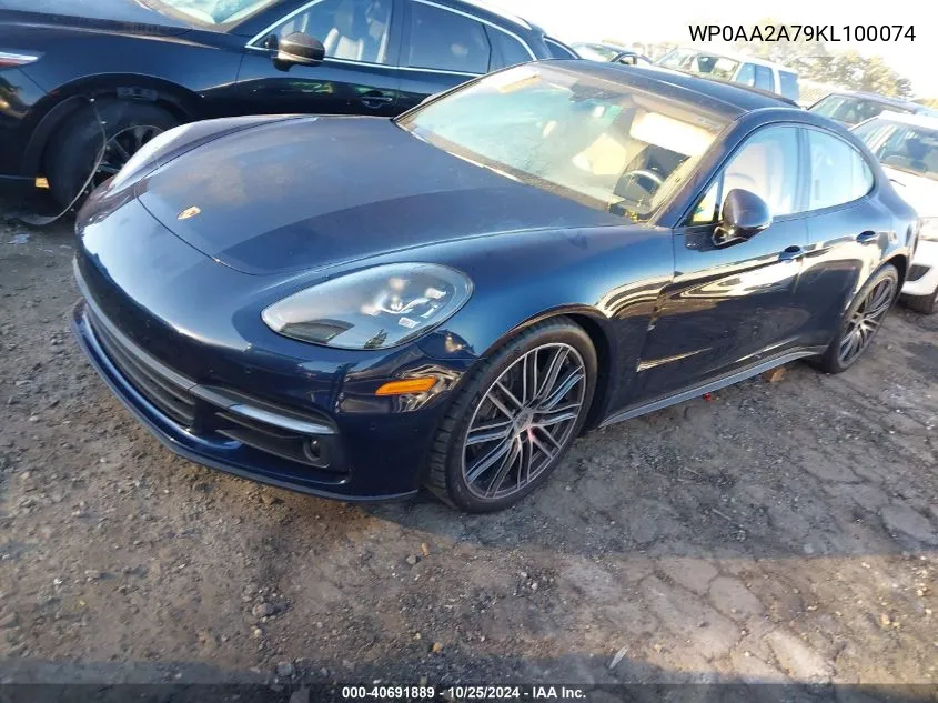 2019 Porsche Panamera 4 VIN: WP0AA2A79KL100074 Lot: 40691889