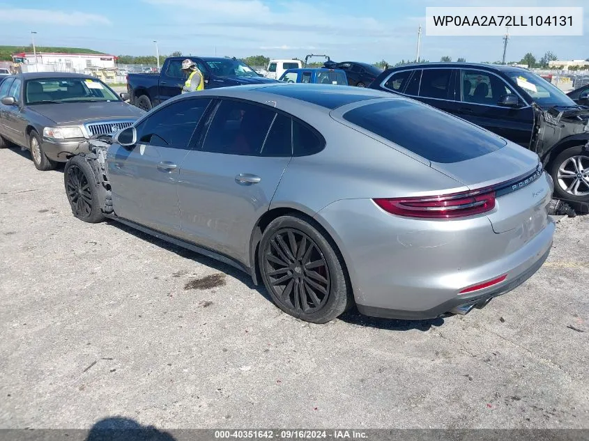 WP0AA2A72LL104131 2020 Porsche Panamera 4