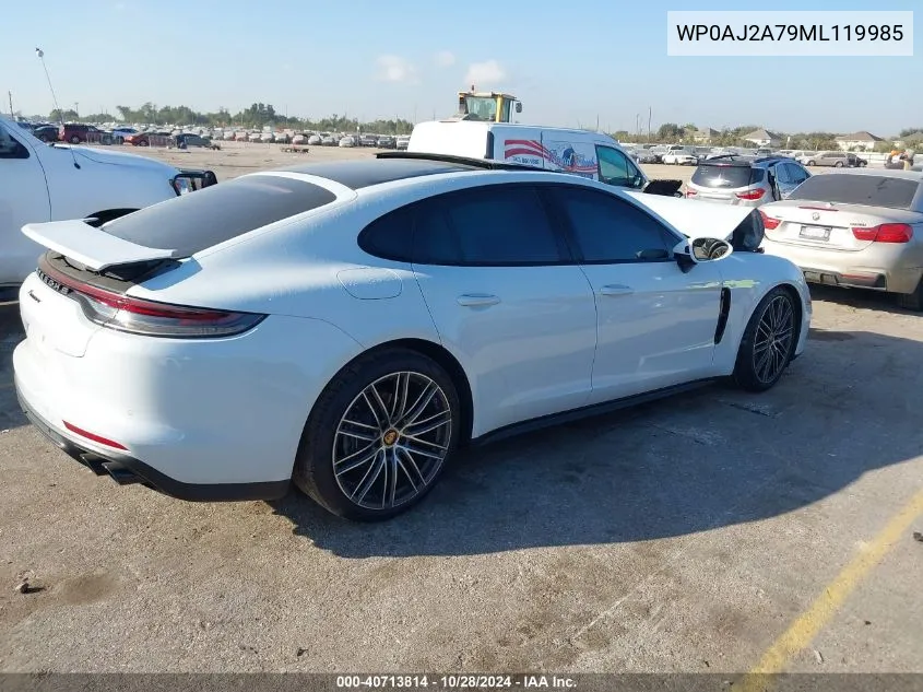 2021 Porsche Panamera 4 VIN: WP0AJ2A79ML119985 Lot: 40713814