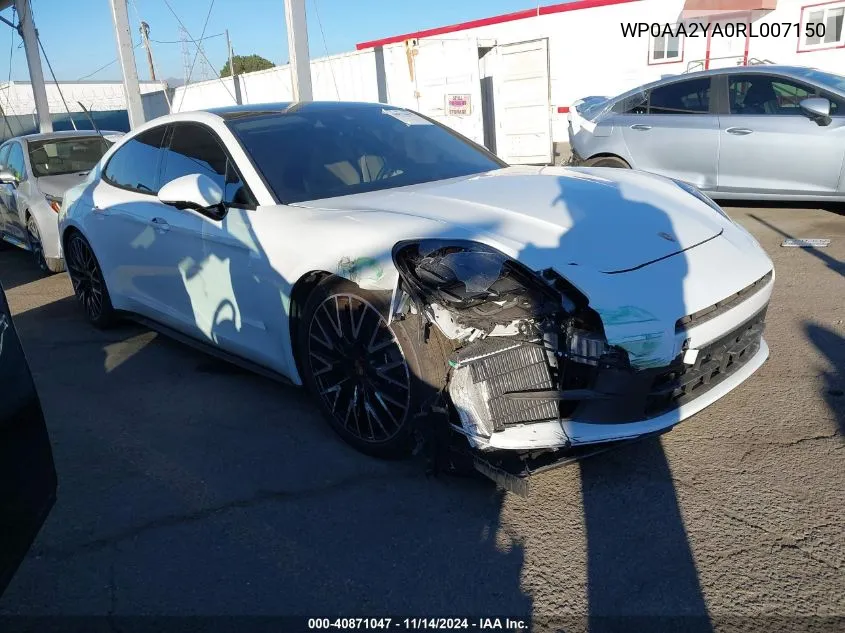 WP0AA2YA0RL007150 2024 Porsche Panamera 4