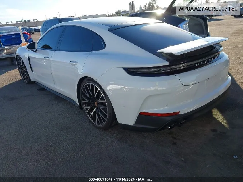 WP0AA2YA0RL007150 2024 Porsche Panamera 4