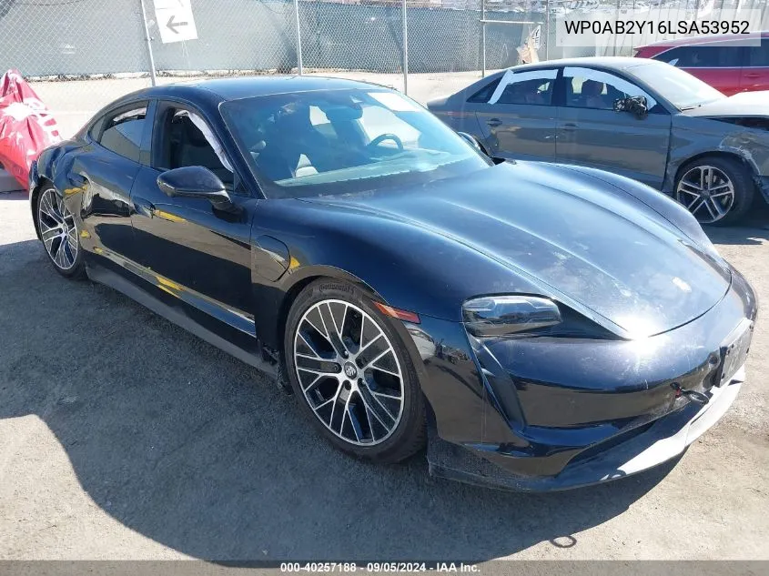 2020 Porsche Taycan 4S VIN: WP0AB2Y16LSA53952 Lot: 40257188